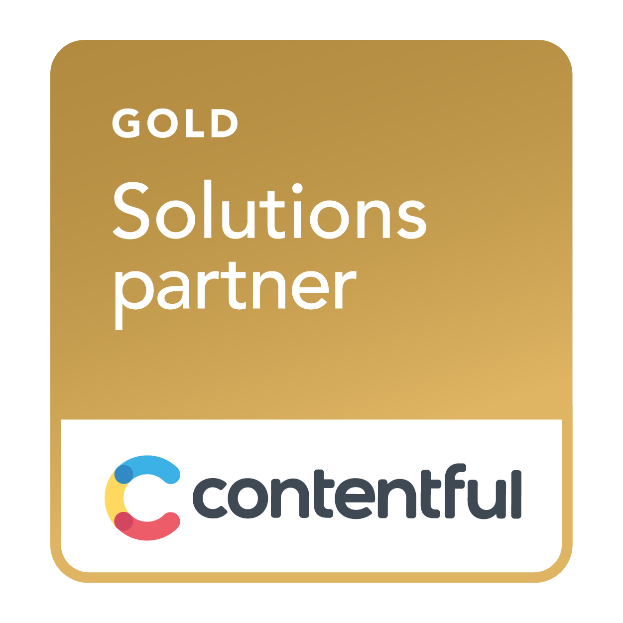 Contentful gold solutions partner badge
